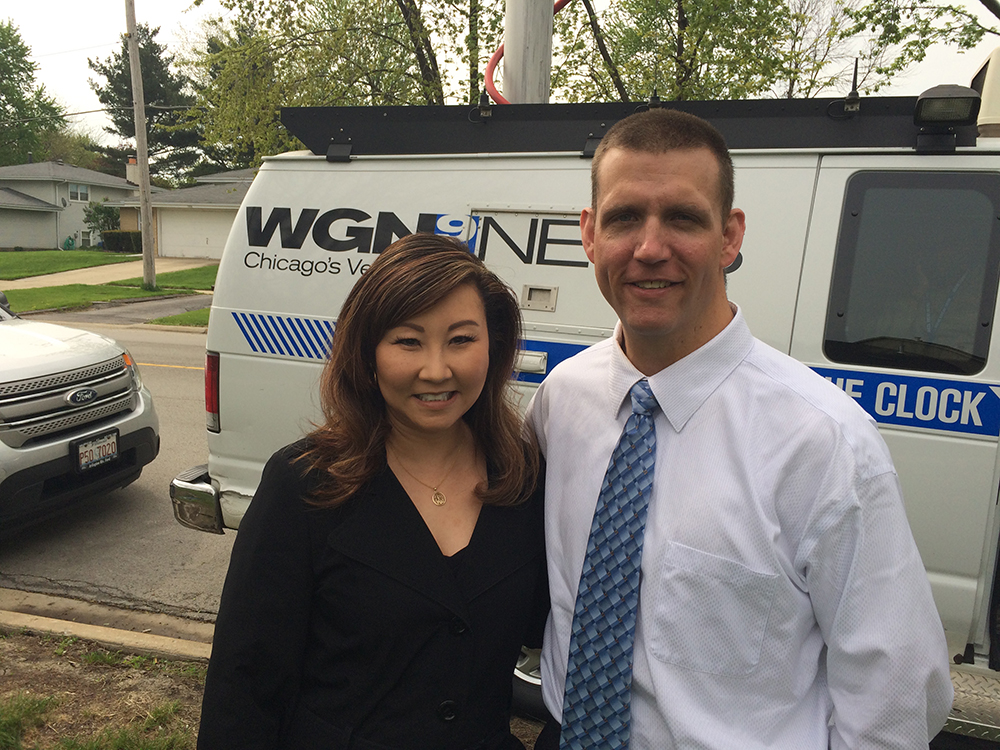 Rob Besecker and Judy Wang from WGN